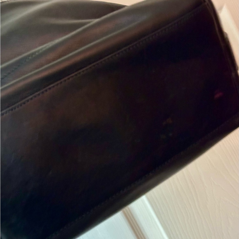 Coach Black Leather Bucket Shoulder Bag w/Tassel - Picture 4 of 7